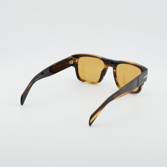 David Beckham DB 7000/S BOLD 0KVI Z0 Sunglasses Brown Square Frame, Blue Lenses - Picture 4 of 11